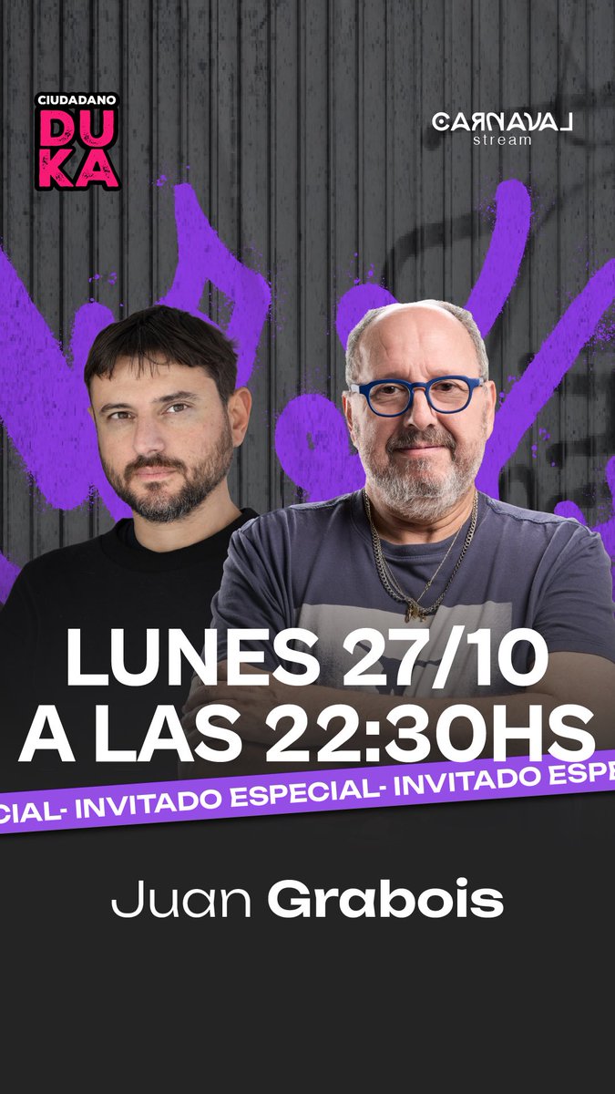 🍿 🍿 🍿 🍿 🍿 
Hoy 22:30h en vivo por Carnaval Stream.