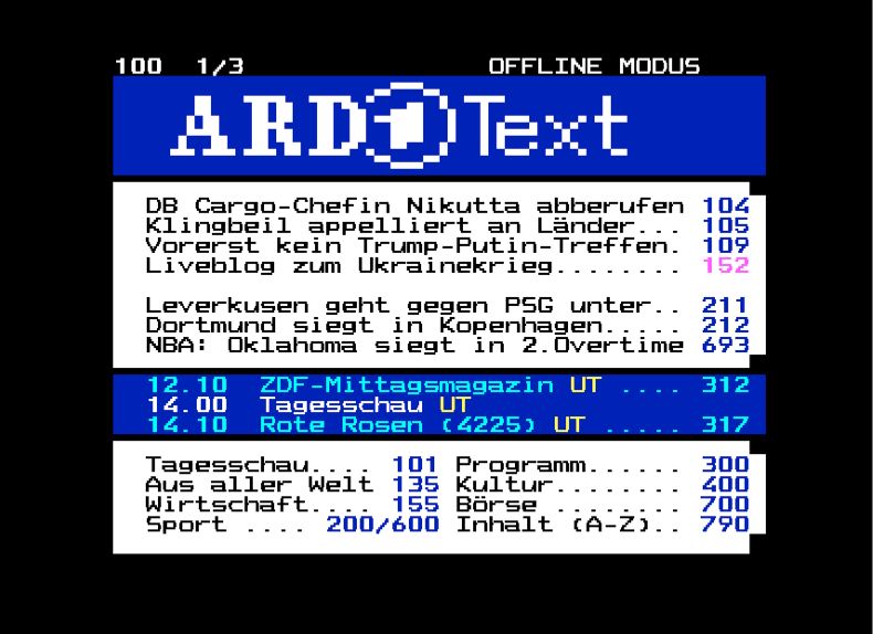 Commodore_lives's tweet image. Videotext Viewer for ARD - C128 VDC - A Videotext/Teletext Viewer for the VDC chip on the C128.Requires 64kB VRAM and a WiC64 - buff.ly/N0D4Vek #commodore #retrocomputing