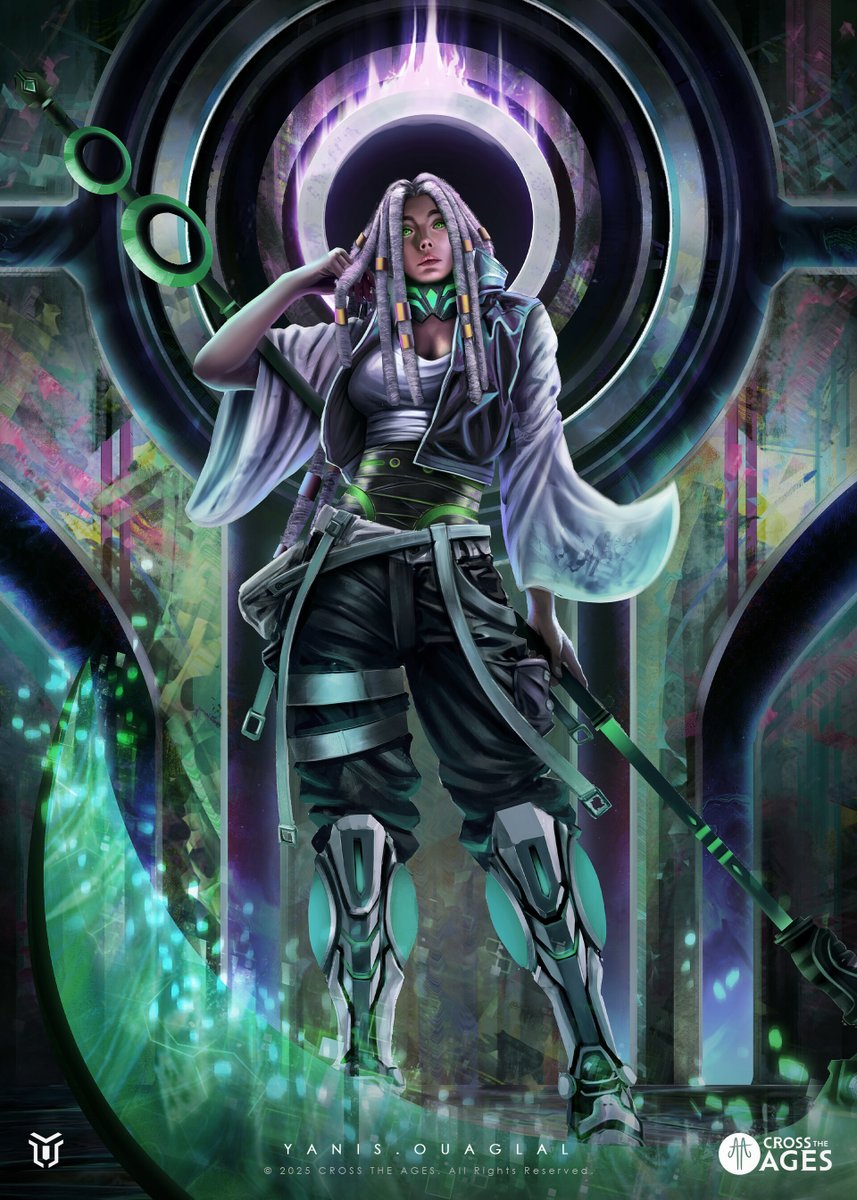 Très content de vous présenter l'illustration finale fr Eli'Jah, la carte unique de la Saison 2 "Mantris" de <a href="/CrossTheAges/">Cross The Ages</a> 

#EliJah #Illustration #TCG #TCGArt #CTA #DigitalArt #SciFiArt #GamingArt #CarteUnique