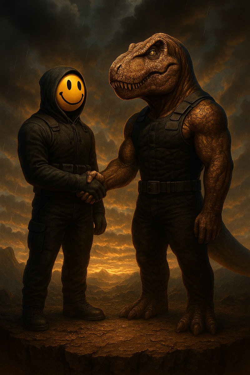 ChadOpsCoinKek's tweet photo. The tribe meets the hill 🦖🐜

@TribeCalledRex X ChadOps, a partnership built on strength, evolution, and community power.

Two ecosystems in alignment!

Follow @TribeCalledRex and join their discord found in bio to connect with our newest allies and be part of the movement. 💚 https://t.co/HaESDvdncz