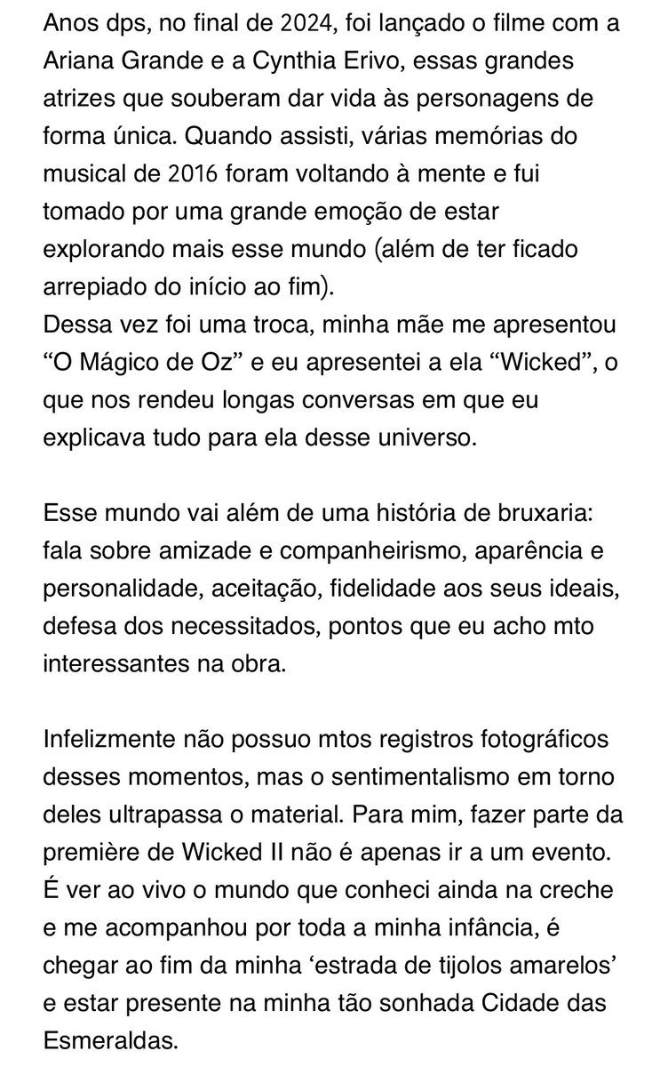 JoaoMontanari17's tweet photo. Voltei para esse app só para conseguir isso. Fé que vai dar mto certo

#EuNaPremiereDeWicked 
@wickedmusicalbr @UniversalPicsBr @tvglobo https://t.co/0IvScWzqzK