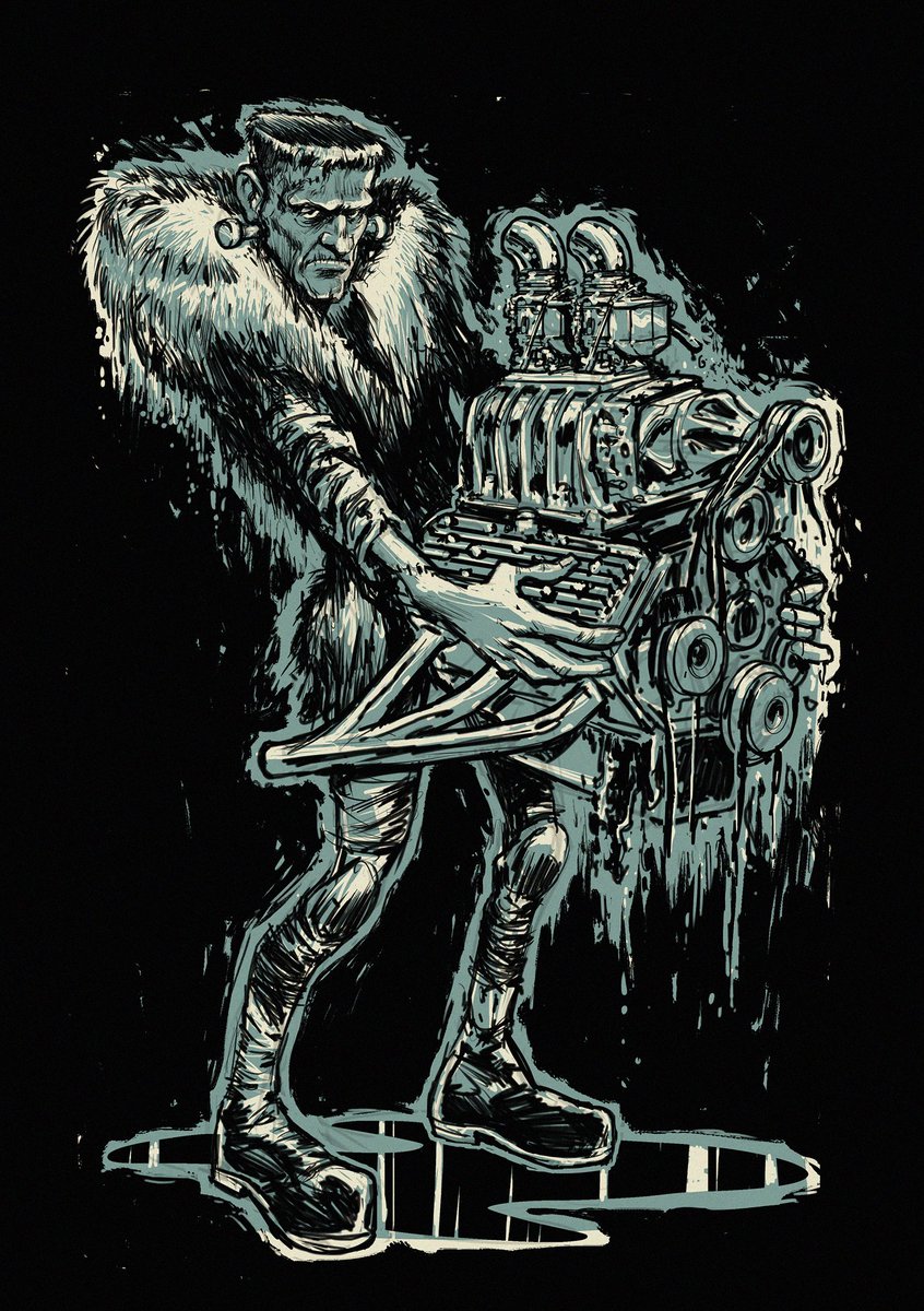 FamousFrames's tweet image. We love our artist Jeff Norwell’s electrifying fresh take on Frankenstein’s monster. What other classic Halloween icons would you want to see our artists bring to life?