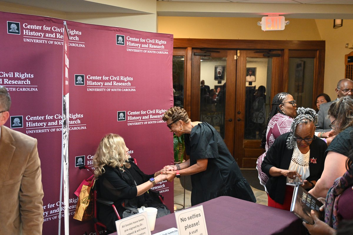 UofSCCRC's tweet photo. Hosted in partnership with All Good Books, the event honored a lifelong commitment to justice, education, and service.

Thank you to our community for coming out and helping us honor this remarkable moment in South Carolina history. (4/4) https://t.co/uVcKBUJumz