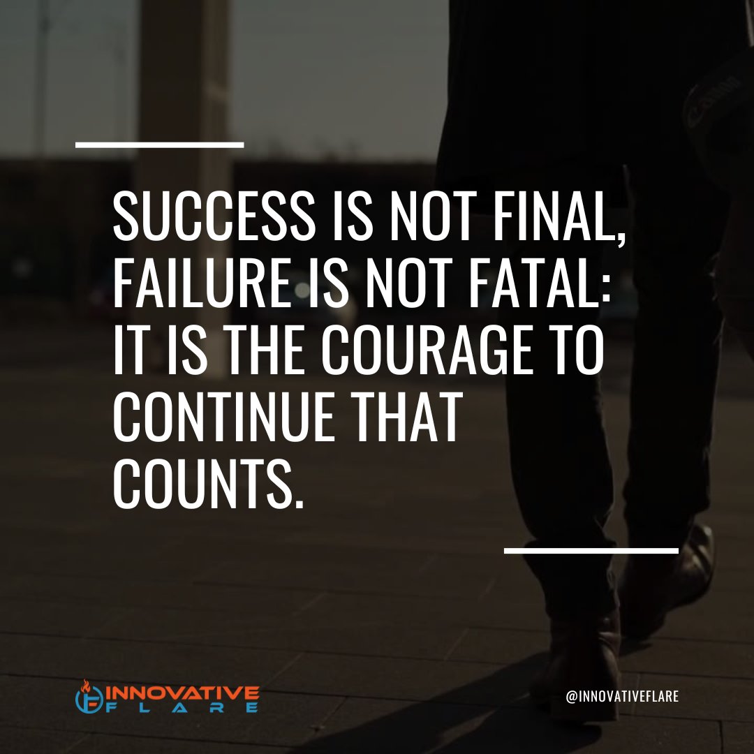 InnovativeFlare's tweet image. “Success is not final, failure is not fatal: it is the courage to continue that counts.”

Ready to take your brand to new heights? 🔥🚀
📞 call.innovativeflare.com

#resilientfounder #keepgoingstrong #entrepreneurmindset