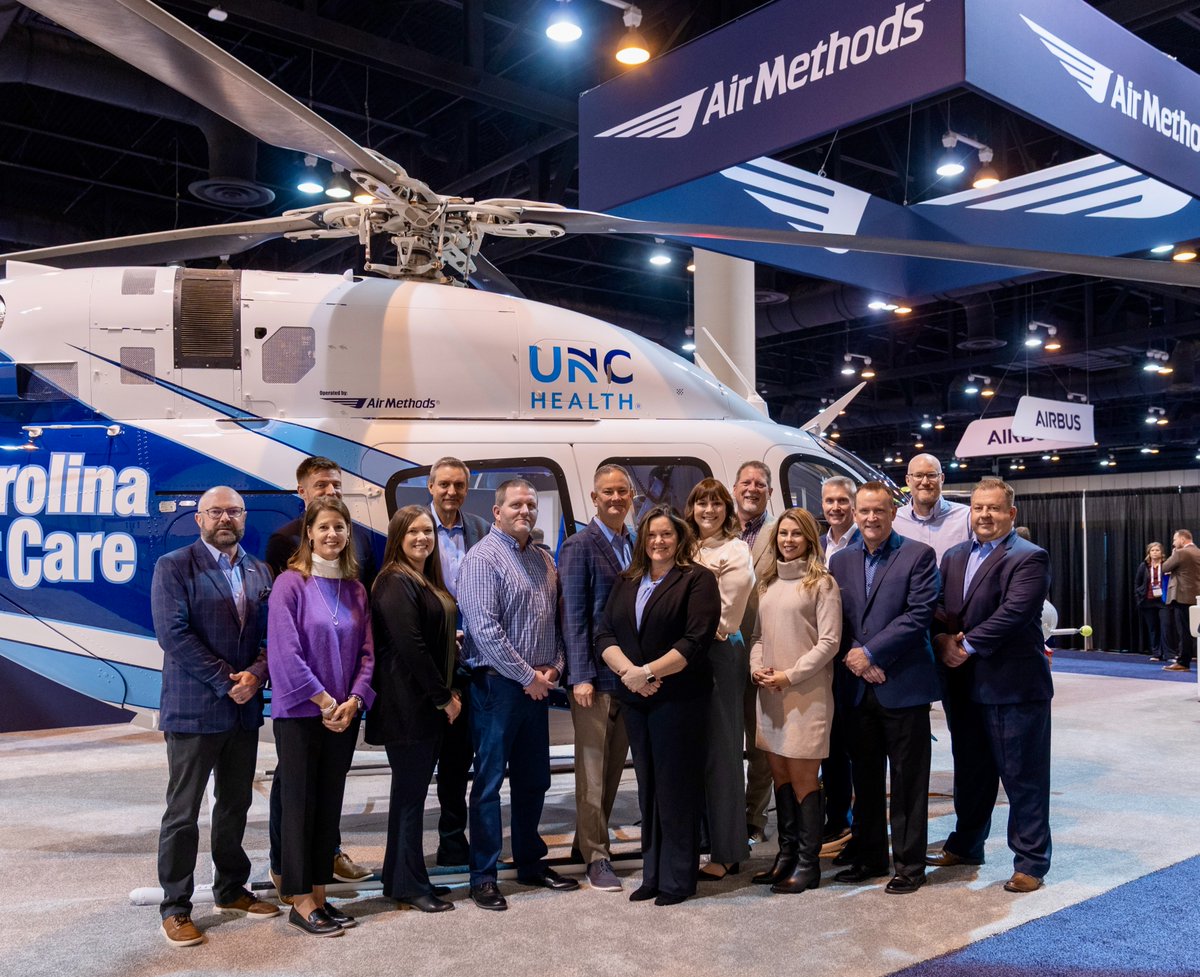 We're proud to showcase UNC Carolina Air Care's new Bell 429 helicopter at the Air Methods booth during #AMTC25. This cutting-edge aircraft represents our ongoing commitment to delivering rapid, lifesaving care. Come see how we're elevating patient care at booth 703!