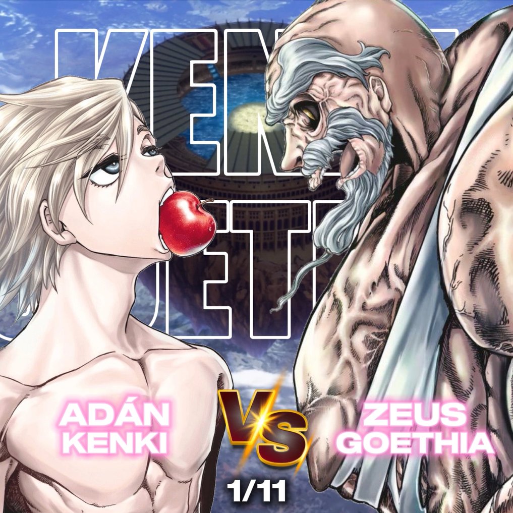 CAST DE ADÁN VS ZEUS

Adán por <a href="/elkenkisaurio/">Kenkisito 🦕 || LST || LVM</a> 
VS
Zeus por <a href="/GoethiaSr33840/">Sr.Goethia(COMISIONES ABIERTAS)</a> 

La batalla entre el padre del cosos y el padre de la humanidad ya tiene representantes, y recuerden, Humanos vs Dioses sale el 1 de Noviembre!