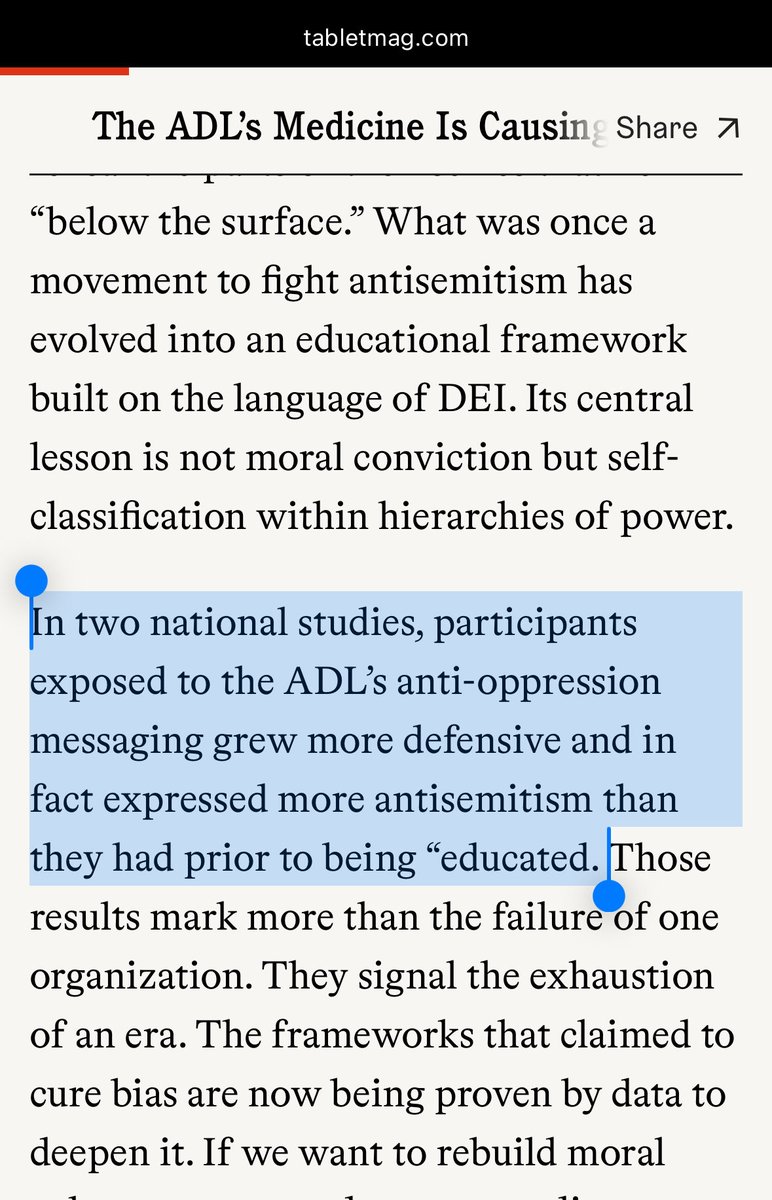 Jews on the right have been cursing the ADL for being far-left partisan psychopaths for decades now. We now know they only really succeed in one thing:

In two national studies, participants exposed to the ADL’s anti-oppression messaging grew more defensive and in fact expressed