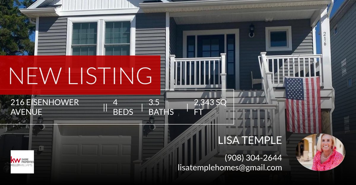 SureRealtor's tweet image. 📍 New Listing 📍 Take a look at this fantastic new property that just hit the market located at 216 Eisenhower Avenue in Ortley Beach. Reach out here or at (908) 304-2644 for more information

Lisa Temple
"Your Realtor of Choic... homeforsale.at/216_EISENHOWER…