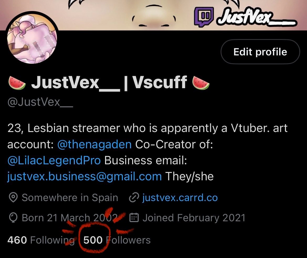 THANKS FOR THE 500 FOLLOWERS ON TWITTER!! :D i’ve been stuck on the 400 for a while now teehee

#Vtubers