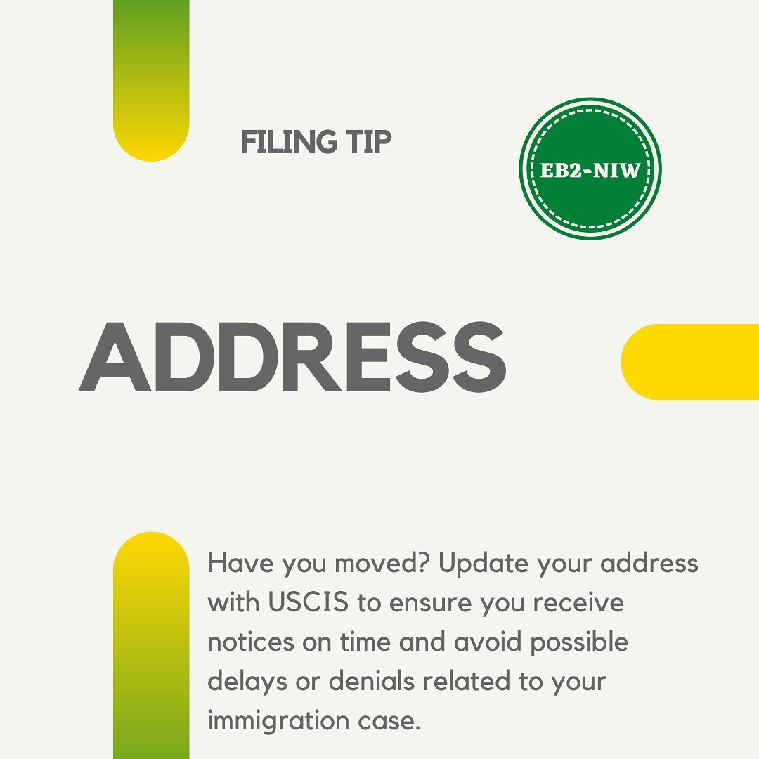 myeb2niw's tweet image. Change of Address

It is perfectly ok to change your address but please update your address with USCIS to ensure you receive notices on time and avoid possible delays or denials related to your immigration case.

#eb2niw #eb2niwhelp #changeofaddress #greencardjourney