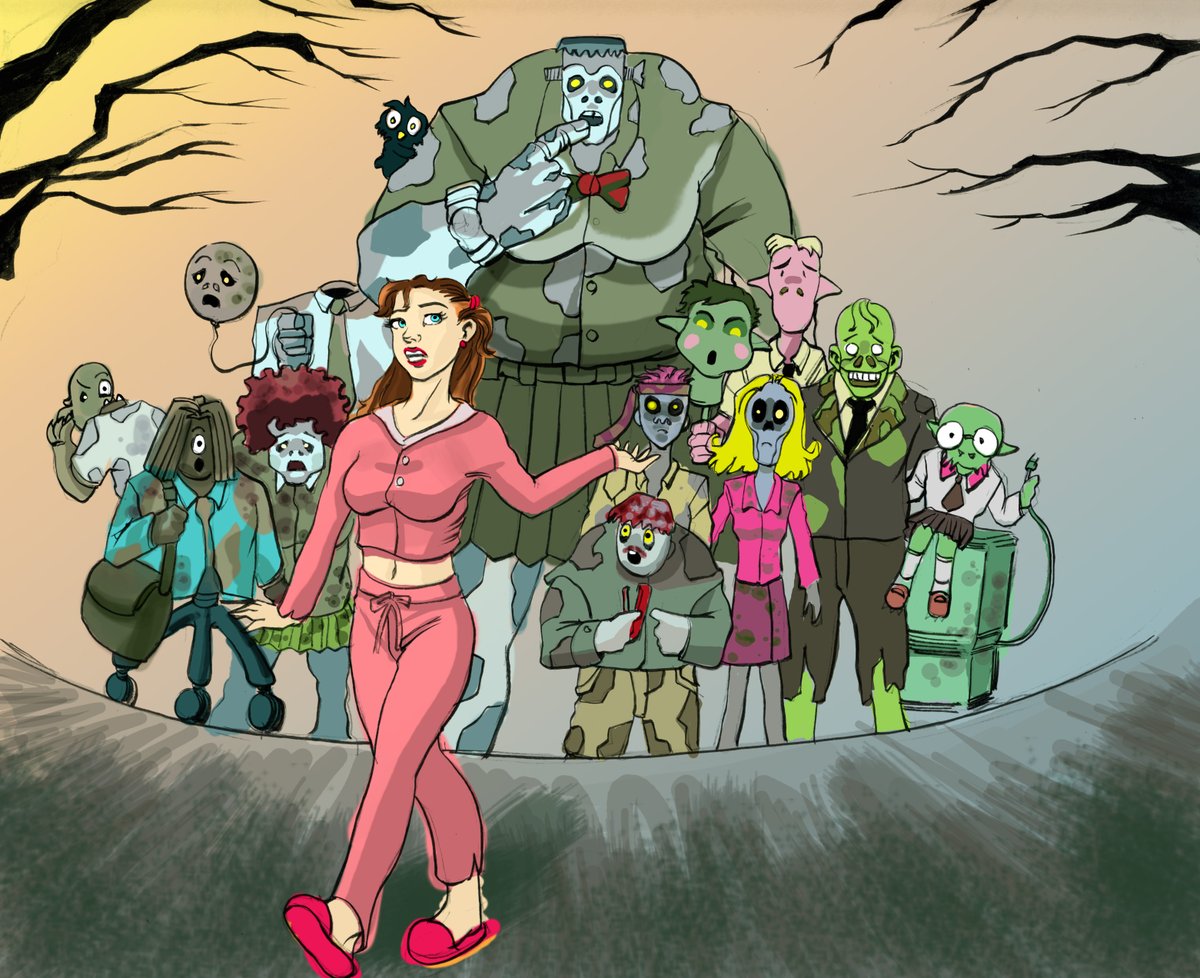 FamousFrames's tweet image. The monsters are coming to town! Spooky piece by Famous Frames artist Kensuke Okabayashi.