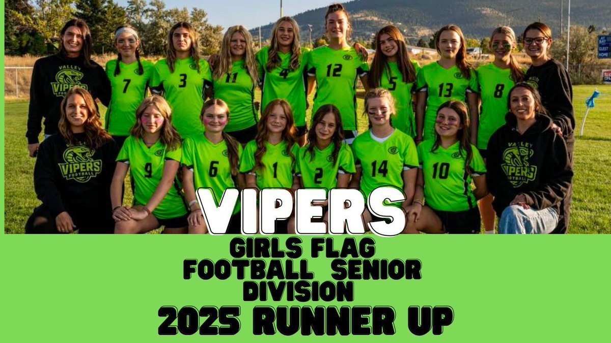 Great job this season Valley Vipers! 🐍  

#GirlsFlagFootball #HelenaSmallFryFootball