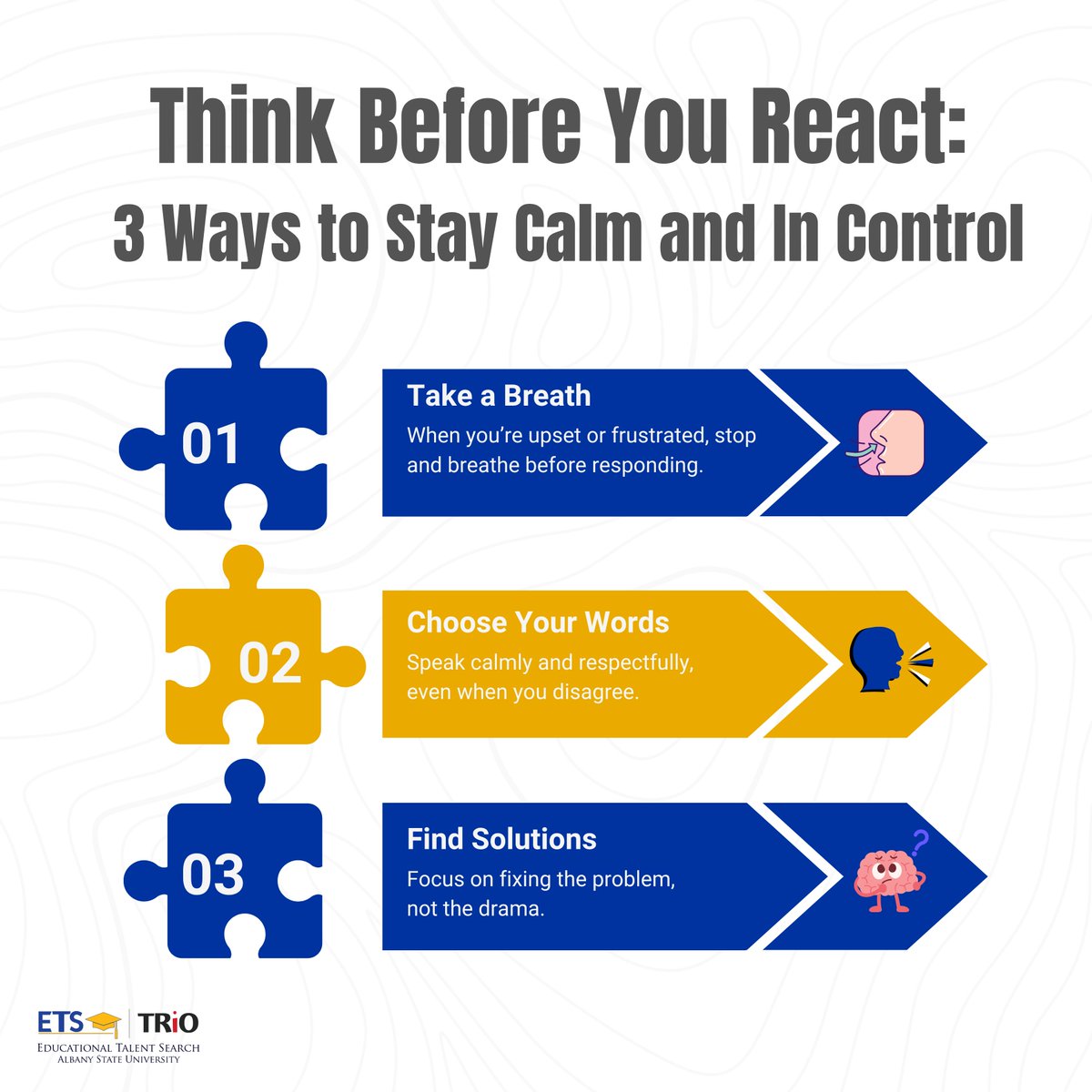 asuets_'s tweet image. Stay calm, stay cool, stay in control! 😎💭

Taking a moment to think before you react can turn tough moments into learning moments. Smart reactions = strong character! 💪✨

#TipTuesday #ThinkBeforeYouReact #MiddleSchoolMindset #ASUETSSuccess