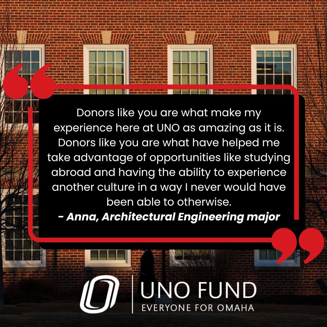 Another edition of Gratitude Monday and another highlight of some gratitude, this time coming from Anna who is studying architectural engineering at @unomaha!