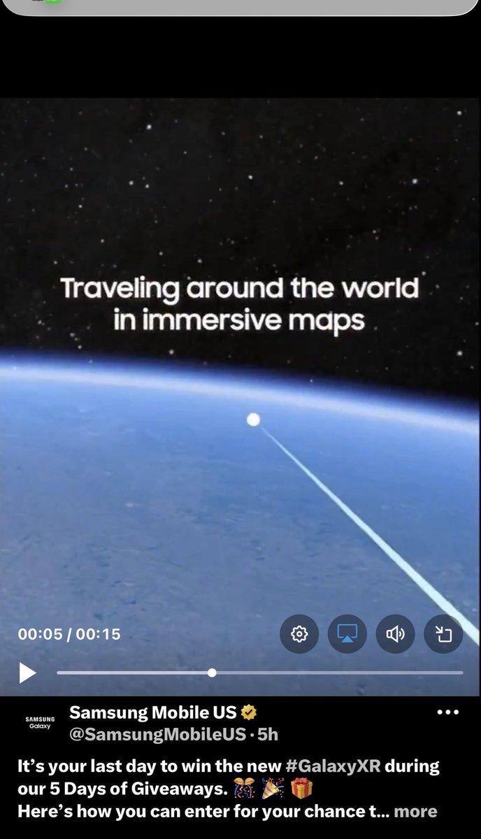 cdhabolt's tweet photo. @SamsungMobileUS Space! #GalaxyXR #GalaxyGiveaways https://t.co/bKeEnhors5