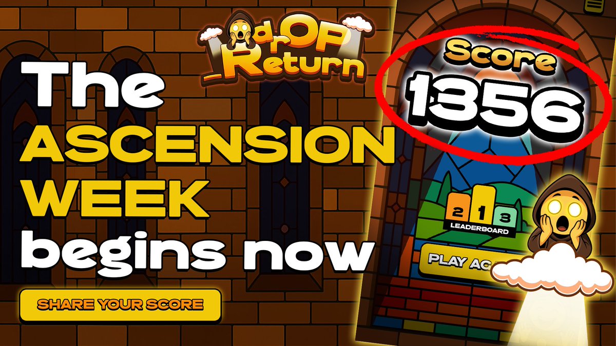 OMGopreturn's tweet photo. THE ASCENSION WEEK begins now...

The worthy shall be recognized:

🎮 Play drOP_Return (link in bio)
📸 Share your score in a tweet & tag @OMGopreturn
⚡️ Merita flow to those who prove their devotion

Providence rewards the faithful 👁

Ascende et ostende