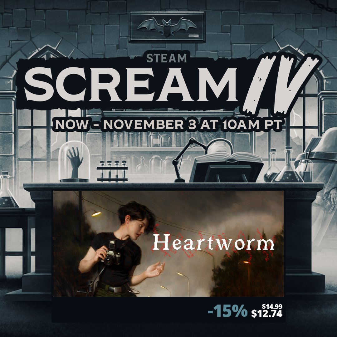 Heartworm is 15% off now during the Steam Scream Fest