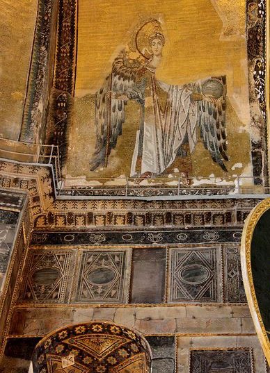 RomeInTheEast's tweet photo. The remains of the mosaic of the Archangel Gabriel at the Hagia Sophia https://t.co/wYrwbgpxnM