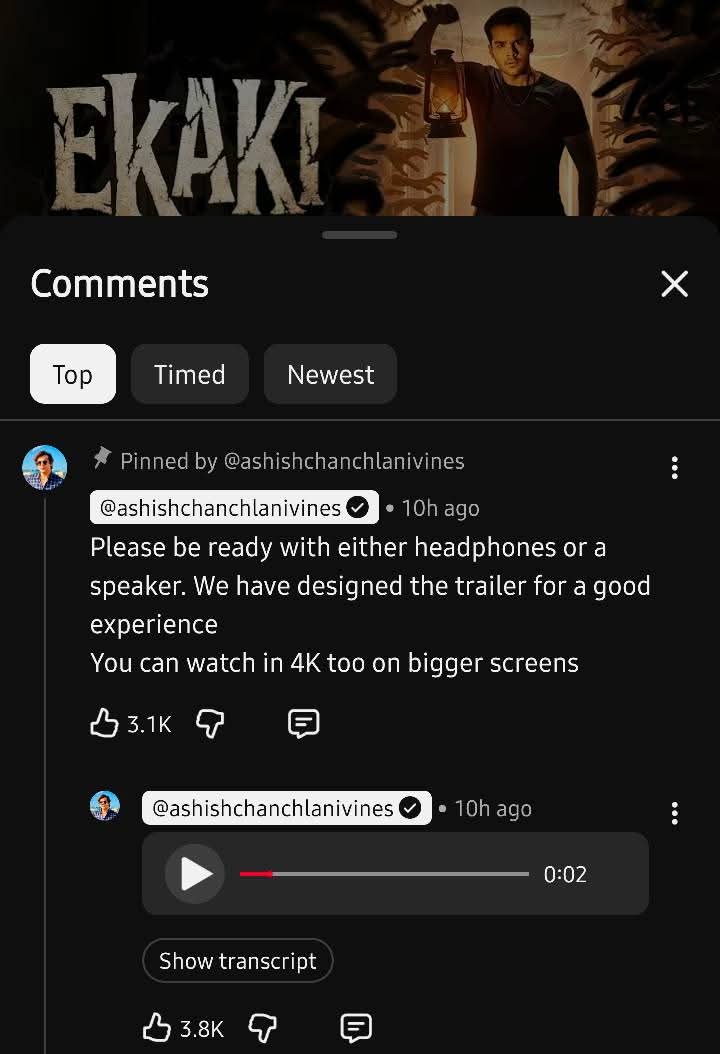 Android_966's tweet image. Nice, so now YouTube has voice comment feature 🎙️😎
.
.
.
#YouTubeVoiceComments #ChillTech #SocialMediaVibes #YouTubeUpdate #VoiceNotesTrend #DigitalChat #Trending2025