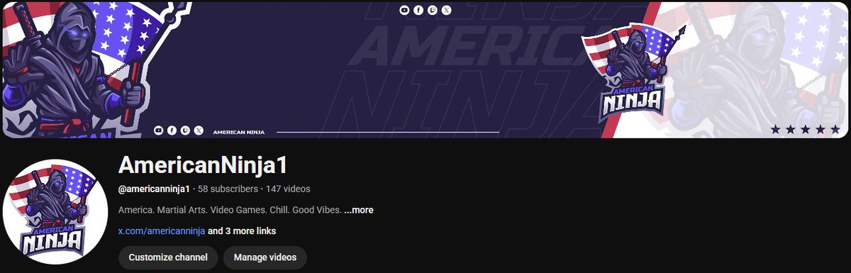 I'm trying to get to 100 subs on my <a href="/YouTube/">YouTube</a> channel. I'm 42 away! If don't yet sub to my YouTube channel click the link and drop a sub. I'd appreciate it! youtube.com/@americanninja1