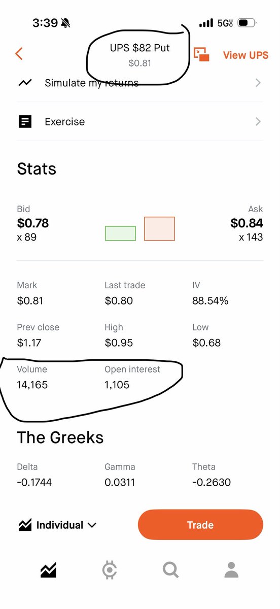 soonfully's tweet image. 10/31 UPS $82 PUT
THESE WILL 300% tomorrow. Nfa