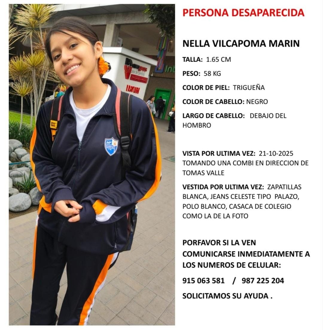 unchasqui's tweet image. Una familia está desesperada buscando a esta adolescente de 13 años. Se perdió en el límite de Los Olivos y SMP. Les agradezco el RT.