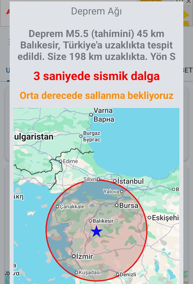 #Deprem

alarm çaldıktan 17 saniye sonra sallandık