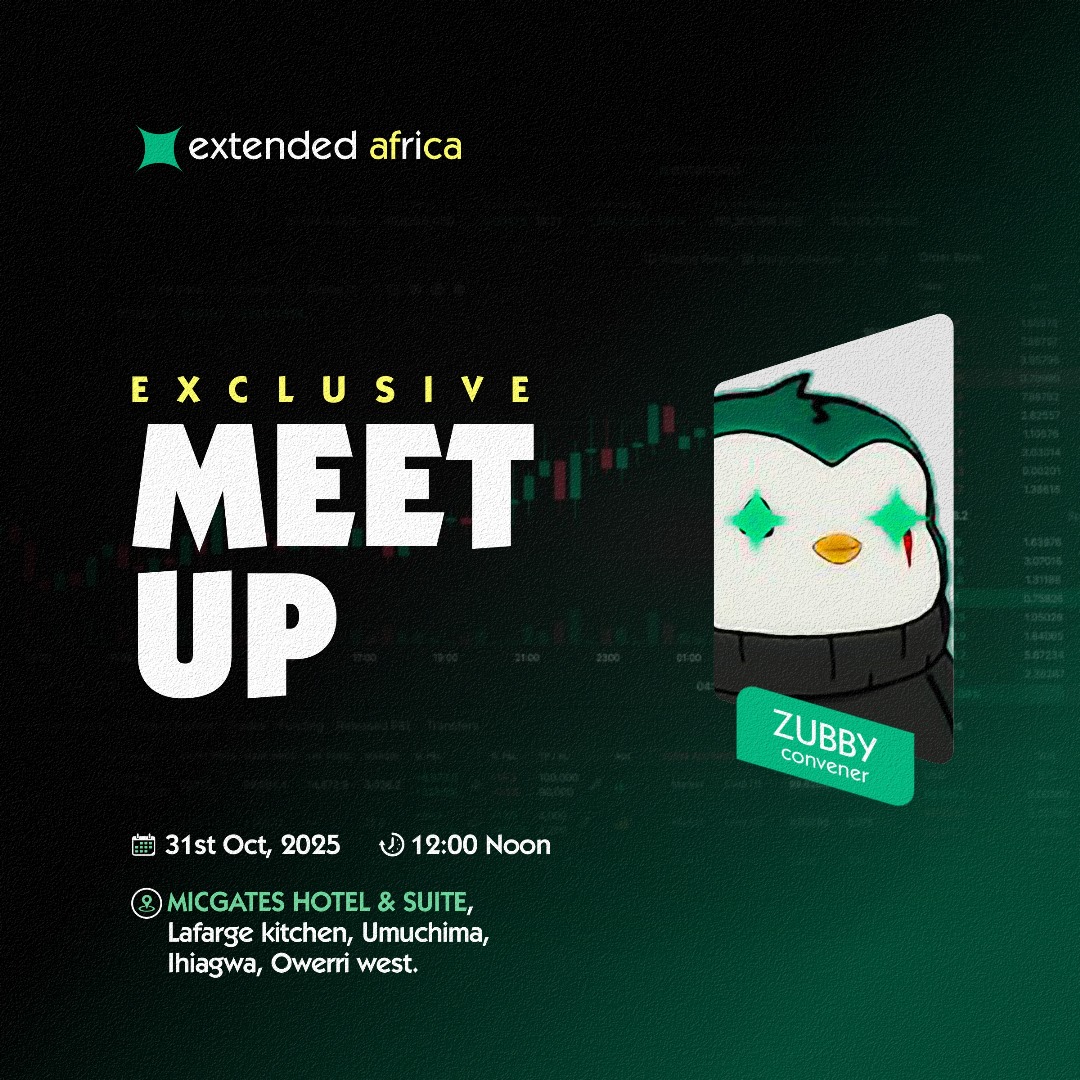 0xgodzubby's tweet image. the @ExtendedAfrica team is ready for you

ensure to register now if you&apos;re interested ↓

it&apos;s strictly on invite only 

4 days to go!