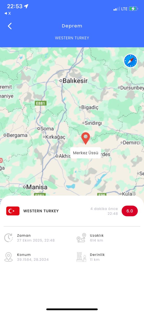 zatudeprem's tweet photo. #Balıkesir Bölgesinde 6 şiddetinde bir #deprem meydana gelmiştir. Detayları aktaracağız. https://t.co/A5ohXLqQGX