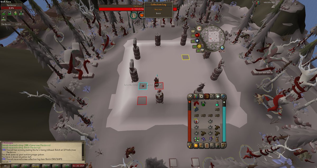 Vard done! 2 more to go Levi and Duke, also got the pet while warming up for awakened :) I love feeling like I'm getting better at this game also peep the inventory as close to my  character as I could for 1 tick prayer switch and move