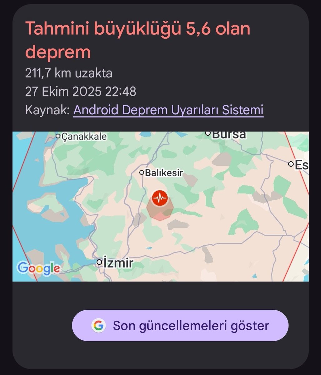 GEÇMİŞ OLSUN TÜRKİYEM
BALIKESİR SINDIRGI
6.1 BÜYÜKLÜĞÜNDE
#SONDAKİKA #deprem #depremoldu #depremistanbul