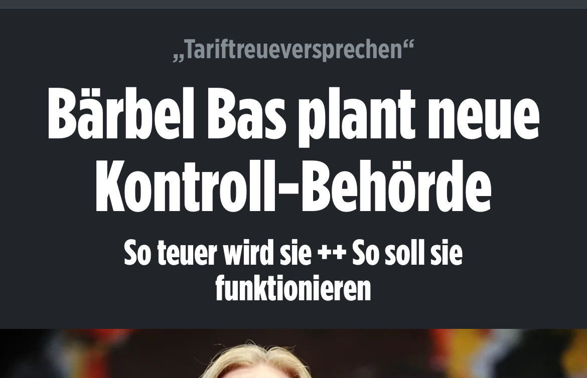 BerlinReporter's tweet image. Ok, die zusätzliche Behörde ist Mist. Aber noch schlimmer am Bas-Tariftreuegesetz ist:
1. Es schließt faktisch große Teile des Mittelstands von Auftragsvergaben des Bundes aus.
2. Es schafft für Unternehmen (und den Staat) viel mehr Bürokratie (mit entsprechenden Kosten).
3. Es…