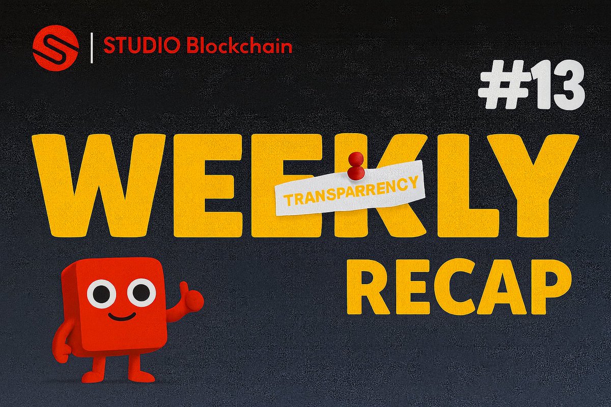StudioPlatforms's tweet image. 🔹 STUDIO Blockchain – 13th Weekly Recap 📅 (Oct 21 – Oct 27, 2025)

This week was all about refining, integrating, and preparing for the next wave of ecosystem updates.
Much of the progress happened behind the scenes but every step moved us closer to a smoother, smarter…