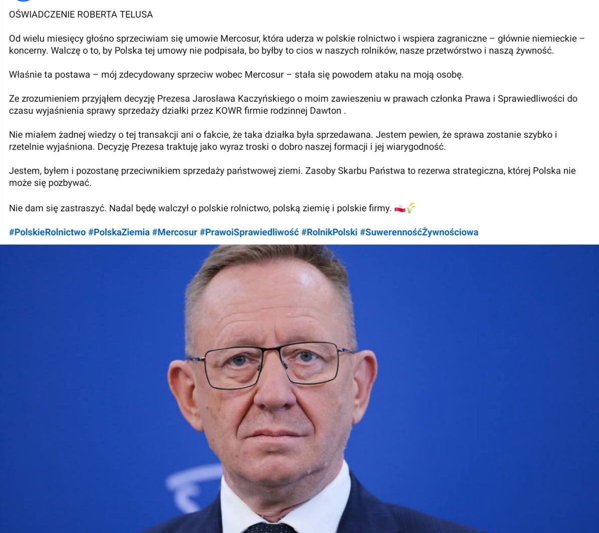 Moja uniwersalna instrukcja samoobrony dla PiSowców, kiedy ich wały, przekręty i złodziejstwo wyjdą już na jaw. Wersja darmowa.
(Mocna inspiracja oświadczeniem Telusa 😌)

Gdy już się mleko wyleje:
1️⃣. Twój wał/przekręt wychodzi na jaw, no trudno, zdarza się. Przy tej ilości