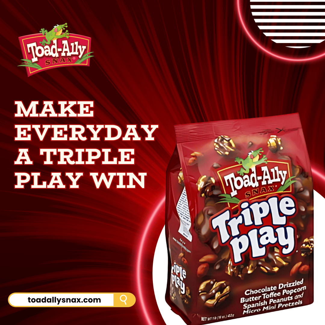 ToadallySnax's tweet image. Triple Play is the ultimate fall snack mash-up. Perfect for movie marathons, game days, or just keeping cozy at home.

Shop now: toadallysnax.com

#toadallysnax #snacktime #popcorn #tripleplay #pretzels
