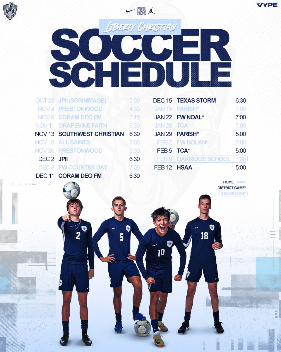 2025 Boys Soccer Schedule 📅
#FORHIM