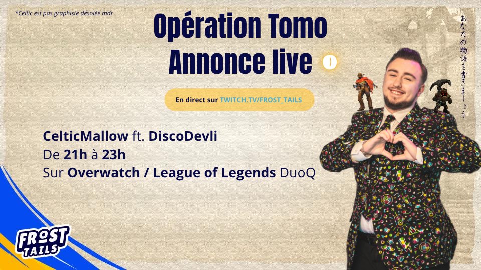 Deuxième stream qui commence maintenant sur notre chaîne avec CelticMallow et <a href="/DiscoDevli/">Disco Devli bientôt à Stockholm ! 🎮🕹️</a> !!! 🔥

→ twitch.tv/frost_tails