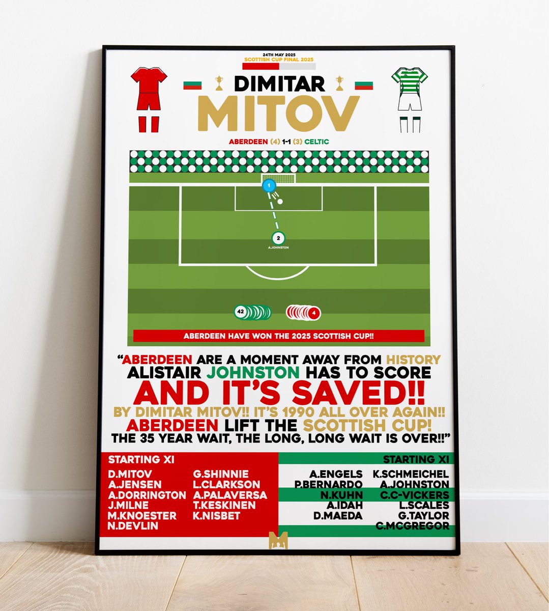 MezzalaDesigns's tweet image. 🔴ABERDEEN PRINTS⚪️ 

Remember these Iconic Dons Moments with our Aberdeen Prints🏆🏴󠁧󠁢󠁳󠁣󠁴󠁿

CODE: ‘STANDFREE’ for 15% OFF All Items✅ 

➡️mezzaladesigns.co.uk/collections/ab…

#StandFree #AberdeenFC @AfcCalum @CallumMelvin25 @RTG_Podcast