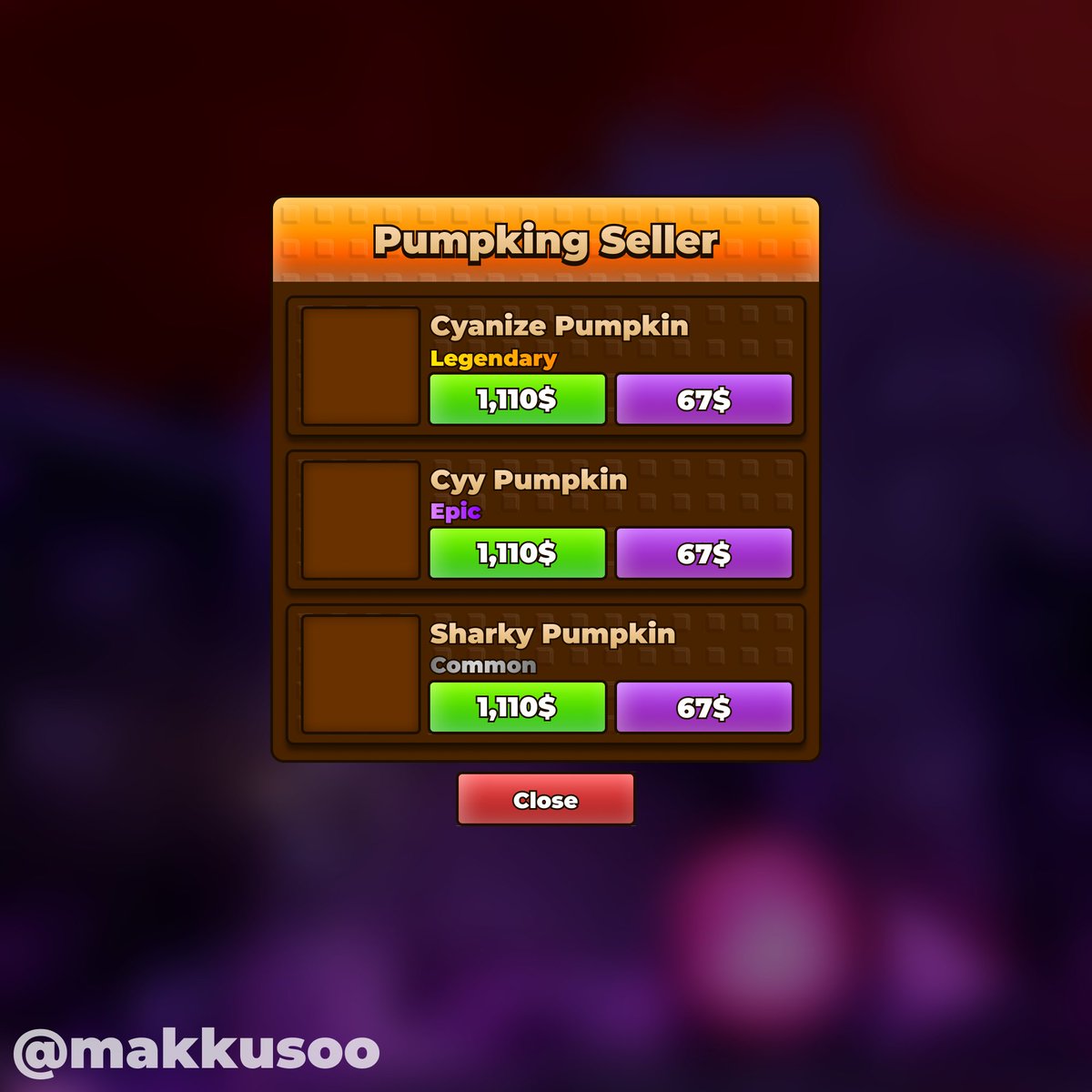 MakkuBlox's tweet image. Day 2 of UI!

Heavy inspo from @cricketrblx Halloween Event frame.

- #RobloxDev #ROBLOX #robloxUI -