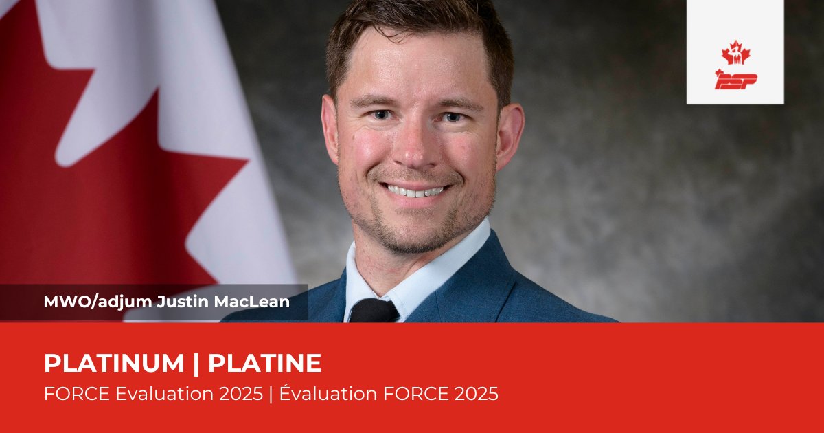 👏👏👏 Congratulations to MWO Justin MacLean for reaching the Platinum incentive level in his FORCE evaluation 2025.🥇Félicitations à l'adjum Justin MacLean, pour avoir atteint le niveau d'encouragement Platine lors de son évaluation FORCE 2025.
Bravo Zulu !