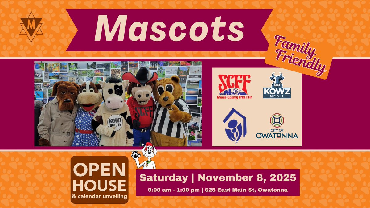 TriMGraphics's tweet image. Mascots are staples of the Tri M Annual Open House. They are so much fun to hang out with. Trimgraphics.com
This FUN | FREE | FAMILY FRIENDLY EVENT is open to all! -  Saturday, November 8th from 9 am to 1 pm. trimgraphics.com #openhouse #Calendar #Trimgraphics