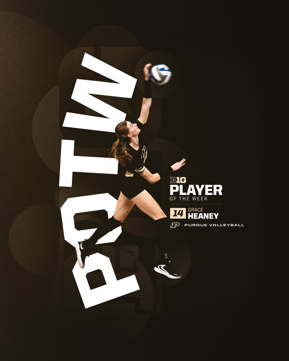 PurdueVB's tweet image. .@_graceheaney was on fire last week!🏅

👉 Only B1G player to rank in the top-10 in kills/set (4.38) AND hitting % (.431)
👉 Led the way at Illinois with 16 kills, 1 error on 28 attacks for a .538 clip
👉 Posted a double-double 22 kills, 11 digs on a .364 clip vs #20 Minnesota