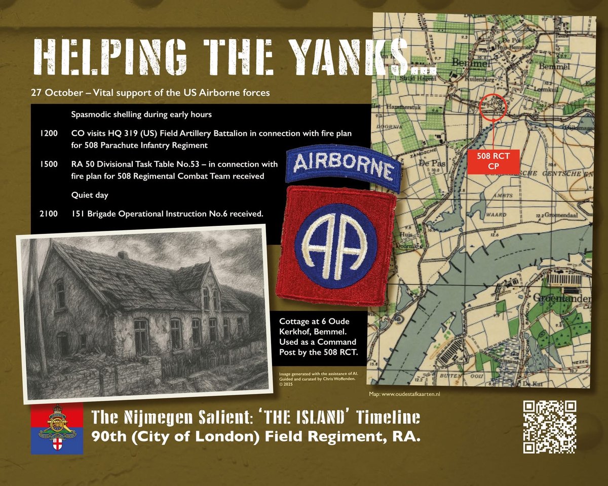 On this day: Some vital support for the US Airborne troops...

 #OTD #royalartillery #ww2history #ww2 #northbrabant #gunners #25pdr #sexton #nijmegen #theisland #betuwe #autumn1944 #arnhem #elst #bemmel #USArmy