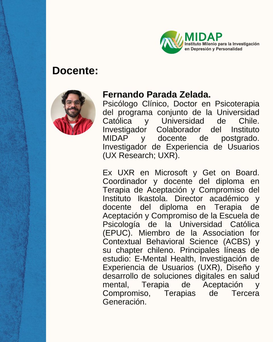 institutomidap's tweet image. Queda menos de un mes para el curso "E-Mental Health: estrategias digitales y aplicaciones de la inteligencia artificial para profesionales de la salud mental". Más información e inscripciones en: midap.org/nuevo-curso-mi…