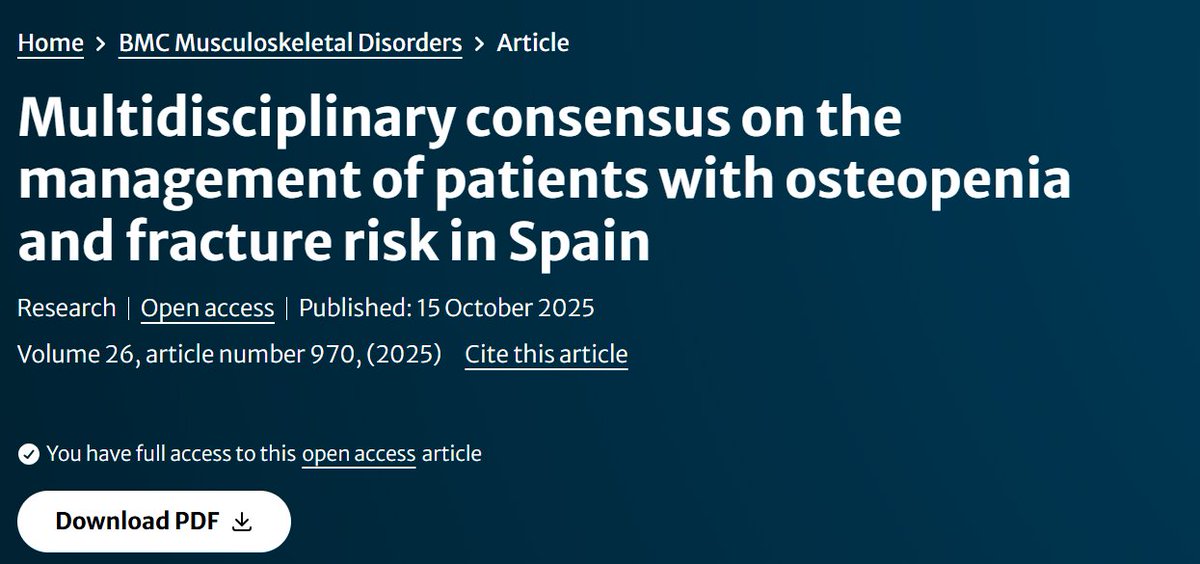 SEDISA_NET's tweet image. 🤝SEDISA, junto con otras sociedades científicas, ha participado en el consenso multidisciplinar sobre el manejo de pacientes con osteopenia y riesgo de fractura en España. Gracias @OAFIFoundation

Consúltalo aquí 👉shorturl.at/DRjhk #GestiónSanitaria