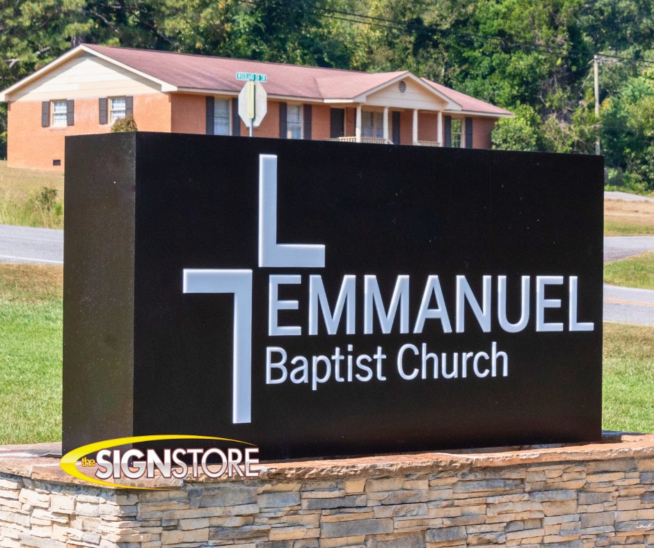 signstoremacon's tweet image. We designed and installed a lighted push-thru cabinet sign for Emmanuel Baptist Church, combining precision design, LED illumination, and timeless style.
signstoremacon.com | 1-800-316-9530
#ChurchSignage #LEDSigns #PushThruCabinet #FaithBuiltStrong