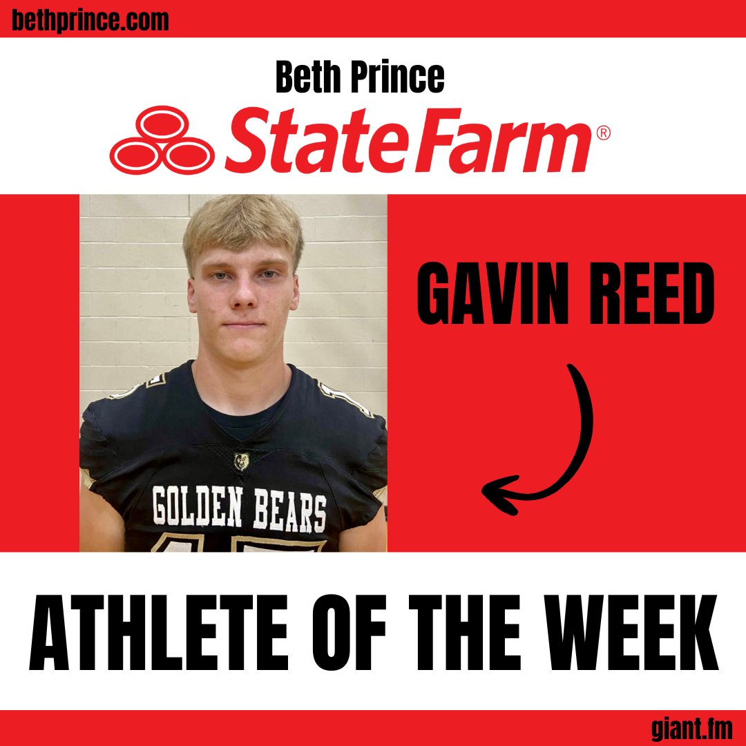 Reed named Beth Prince State Farm Athlete of the Week. giant.fm/shelby-county/…