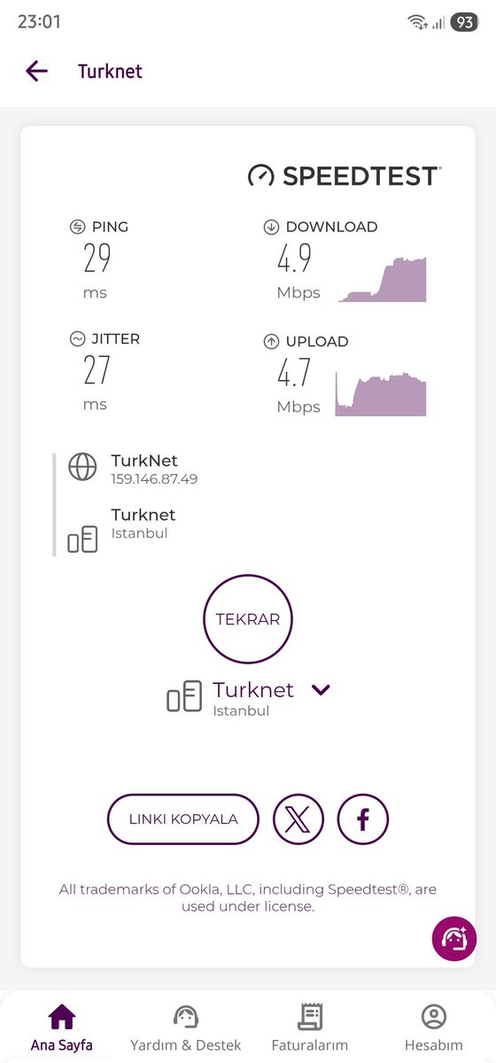 GkhndyA's tweet image. #TurkNet @Turknet performansını merak edenler için buraya ekleyeyim 2 gündür böyle!
