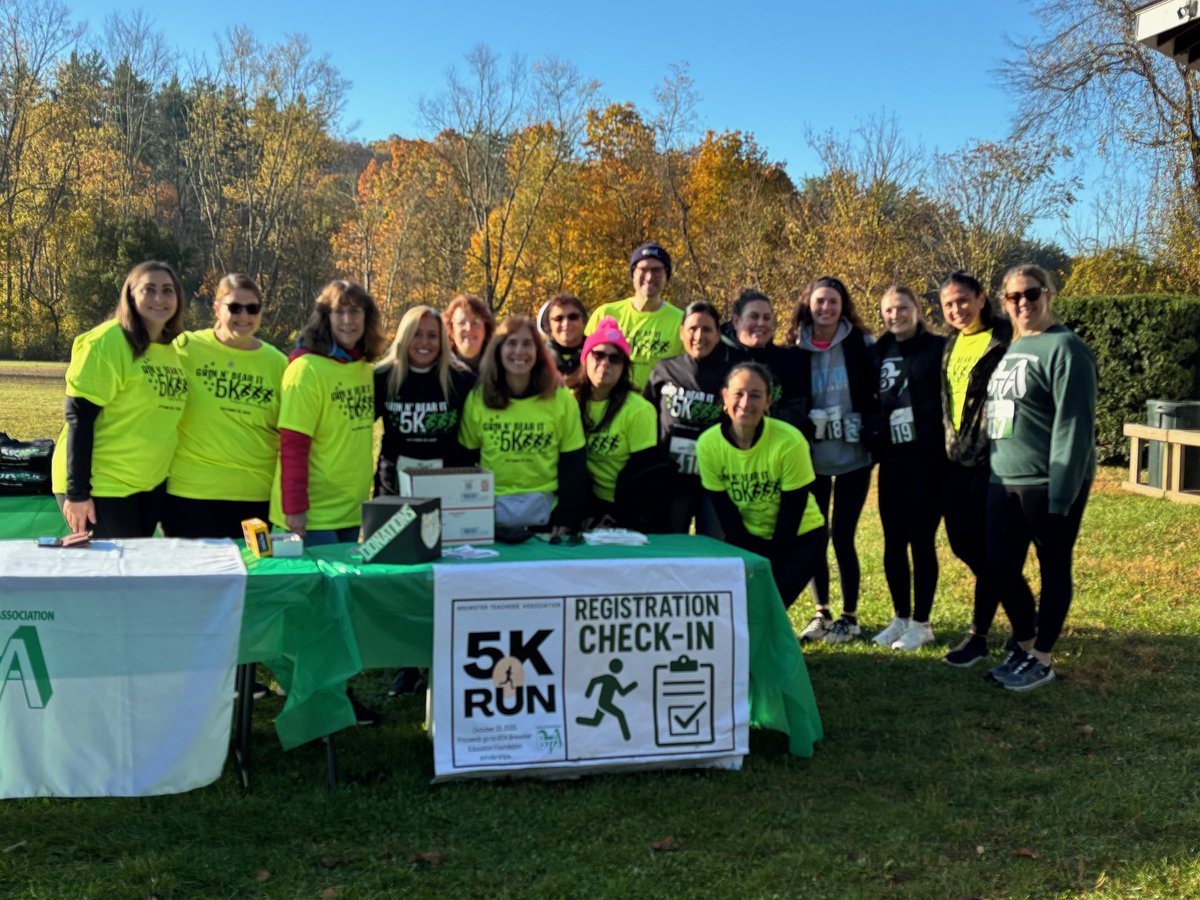 Our inaugural Grin ‘n’ Bear It 5k was a success! Thank you to our participants, volunteers, sponsors, and cheer squad for making this event an unforgettable one! Feeling so grateful to be part of this incredible community. <a href="/brewsterschools/">Brewster Central School District</a> <a href="/BrewsterTeacher/">BrewsterTeachersNY</a> #grinnbearit