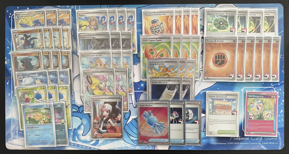aquellios's tweet photo. Finally qualified for Day 2 at Lille Regional Championships this weekend with ✨ Cynthia’s Garchomp ✨, went 5/2/1 on Day 1 but had a VERY rough day 2 getting mostly locked in the active and prizing my switch 6 times. Still feels rewarding so pretty proud of me, the deck’s good✨ https://t.co/Qr1t4VfsV3
